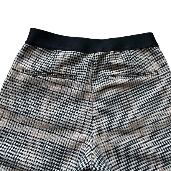 Tan Black & White Gingham Plaid slacks - ankle length size 2 - Picture 4 of 5